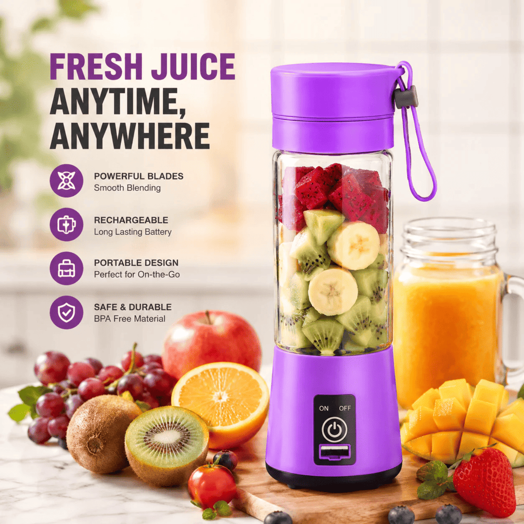 BlendGo™ Portable Juicer Blender – USB Rechargeable Mini Juice Maker