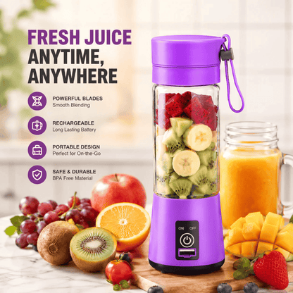 BlendGo™ Portable Juicer Blender – USB Rechargeable Mini Juice Maker