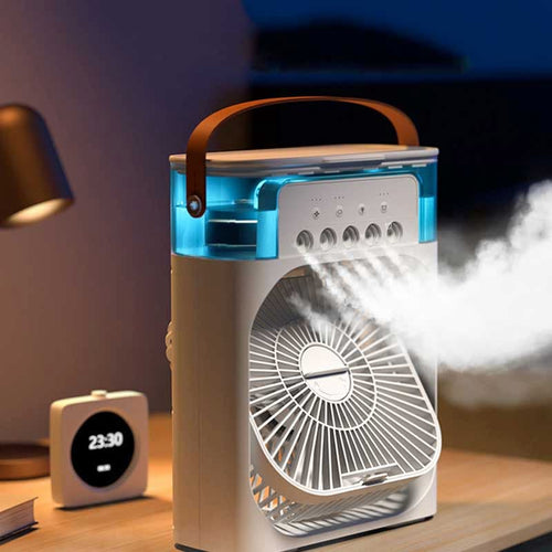 Portable Mini Air Cooler Fan With Mist Cooling&Led Light