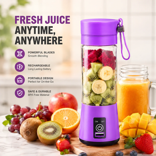 BlendGo™ Portable Juicer Blender – USB Rechargeable Mini Smoothie & Fruit Juice Maker